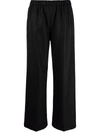 Aspesi Wide Straight Leg Plain Trousers In 黑色