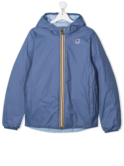K-way Teen Two-tone Reversible Jacket In 蓝色