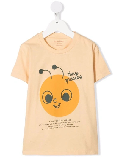 Tiny Cottons Kids' Graphic-print Organic Cotton T-shirt In Neutrals