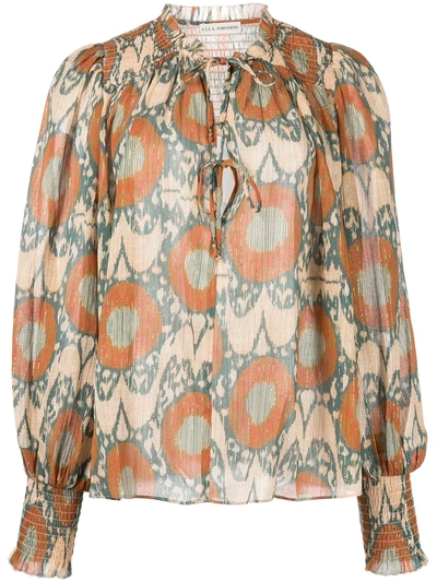 Ulla Johnson Patterned Long-sleeve Blouse In Neutrals