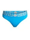 Versace Greca Border Bikini Briefs In Turquoise