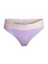 Versace Greca Border Bikini Briefs In Lilac