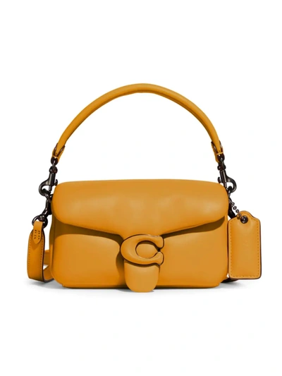 Coach Pillow Tabby 18 Leather Shoulder Bag In Buttercup