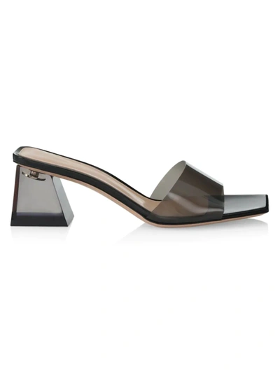 Gianvito Rossi Vernice Block-heel Mules In Black