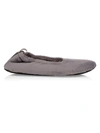 Skin Plush Ballet Flats In Quarry Grey