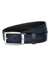 Montblanc Horseshoe Buckle Leather Belt In Neutral