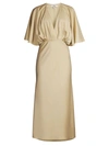 Aiifos Isabelle Dolman-sleeve Gown In Sand