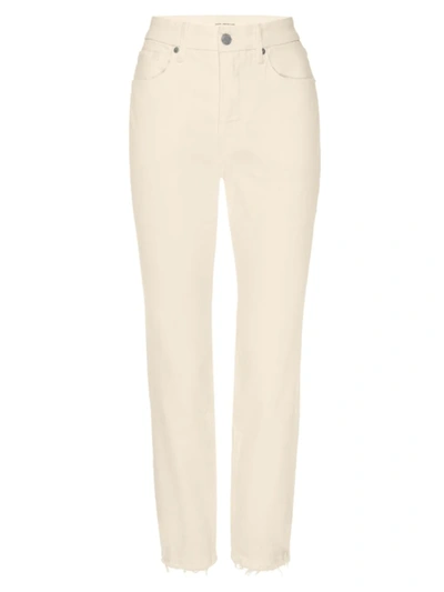 Good American Good Classic High-rise Stretch Straight-leg Jeans In Bone