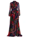 PATBO WOMEN'S RIO PRINT HIGH-LOW WRAP DRESS,400015538686