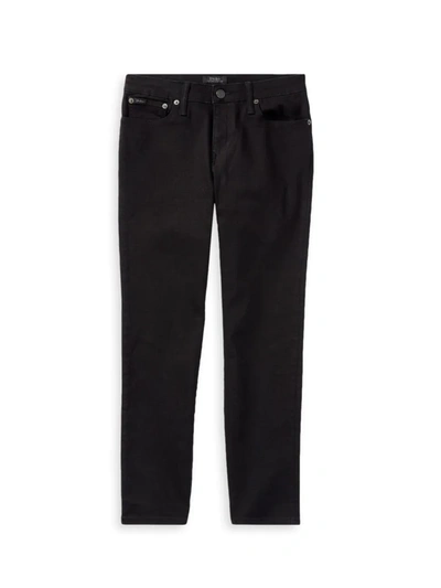 Ralph Lauren Kids' Little Boy's & Boy's Hampton Straight-fit Stretch Jeans In Black