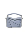 Loewe Mini Puzzle Leather Bag In Atlantic Blue