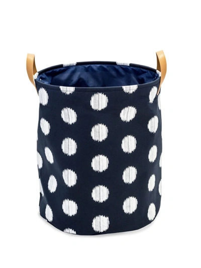 Honey-can-do Canvas Scribble Hamper In Navy Blue
