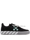 Off-white Low Vulcanized Canvas/suede Sneaker In Black