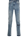 VAL KRISTOPHER DISTRESSED WASHED SKINNY JEANS