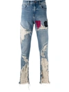 VAL KRISTOPHER DISTRESSED SKINNY JEANS