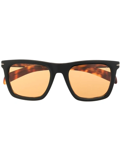 Eyewear By David Beckham Square Tortoise Sunglasses In Braun