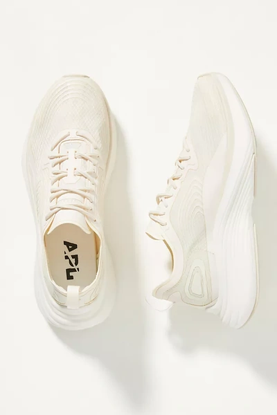Apl Athletic Propulsion Labs Streamline Rubber-trimmed Ripstop Sneakers In Ivory/gum