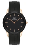 Daniel Wellington Men's Iconic Motion Rose Gold & Rubber Strap Watch/40mm In Rose Gold/white