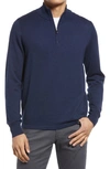 Nordstrom Tech-smart Quarter Zip Pullover Sweater In Navy Spacedye