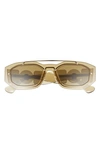 Versace 51mm Irregular Sunglasses In Transparent Dark Green