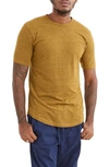 Goodlife Overdyed Tri-blend Scallop Crew T-shirt In Mango