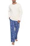 The Lazy Poet Luke St. Tropez Long Sleeve Pajama T-shirt In White