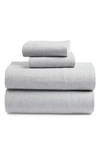 Boll & Branch Heathered Organic Cotton Flannel Bedding In Heathered Grey