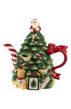 Spode Christmas Tree Figural Tree Teapot In Green