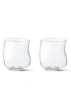 Georg Jensen Set Of 2 Cobra Glass Tumblers In Clear Glass