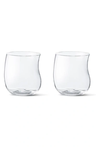 Georg Jensen Set Of 2 Cobra Glass Tumblers In Clear Glass