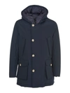 WOOLRICH ARTIC PARKA FUR FREE,CFWOOU0483 MELTON BLUEMLB