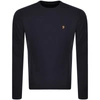 Farah Vintage Tim Sweatshirt Navy In Navy