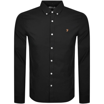 Farah Vintage Brewer Long Sleeve Shirt Black