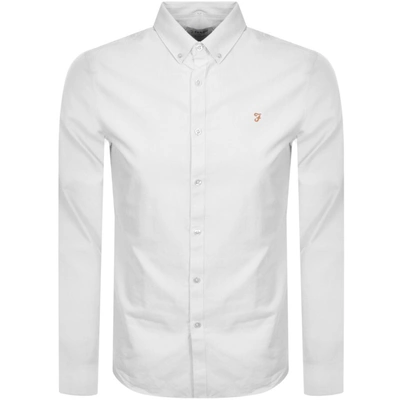 Farah Vintage Brewer Long Sleeve Shirt White