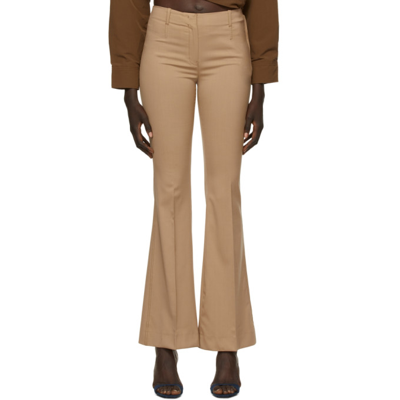 Jacquemus Neutral Le Trouseralon Soffio Flared Trousers In Beige