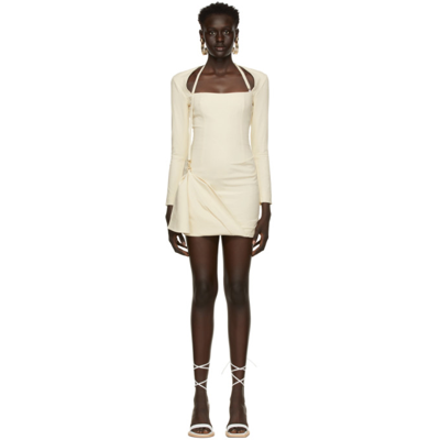 Jacquemus Off-white 'la Robe Esca' Dress In 110 Off-whi