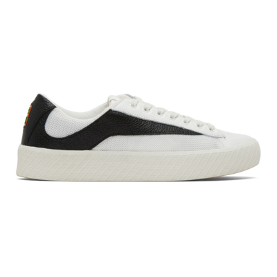 By Far Rodina White And Black Leather Sneakers