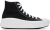 CONVERSE BLACK & WHITE CHUCK TAYLOR ALL STAR MOVE HIGH SNEAKERS