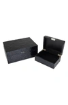 Willow Row Contemporary Black Shell Storage Box In Black
