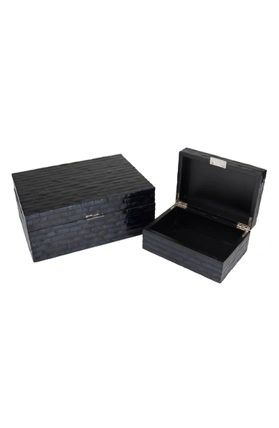 Willow Row Contemporary Black Shell Storage Box