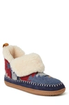 Dearfoams Moritz Faux Fur Boot In Navy Multi