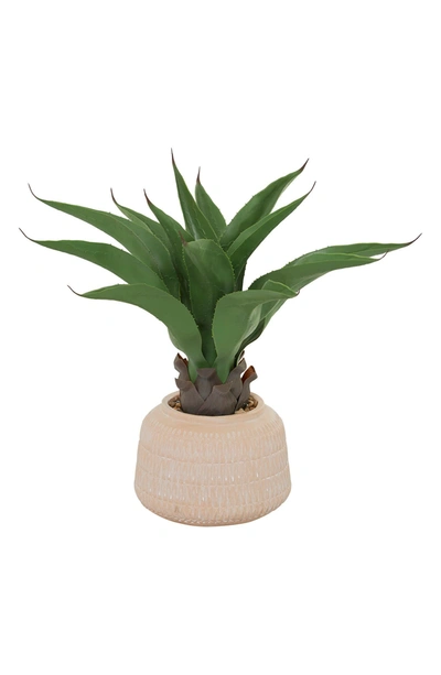 Willow Row Modern Pink Potted Artificial Aloe Plant