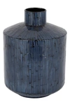 Willow Row Contemporary Blue Shell Vase In Blue