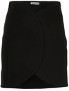 Balenciaga High-waisted Circle Mini Skirt Black In Black