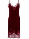 Gold Hawk Red Lace-trim Camisole Dress In Red