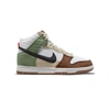 Nike White & Brown Dunk High Lx Next Nature Sneakers In Multicolor