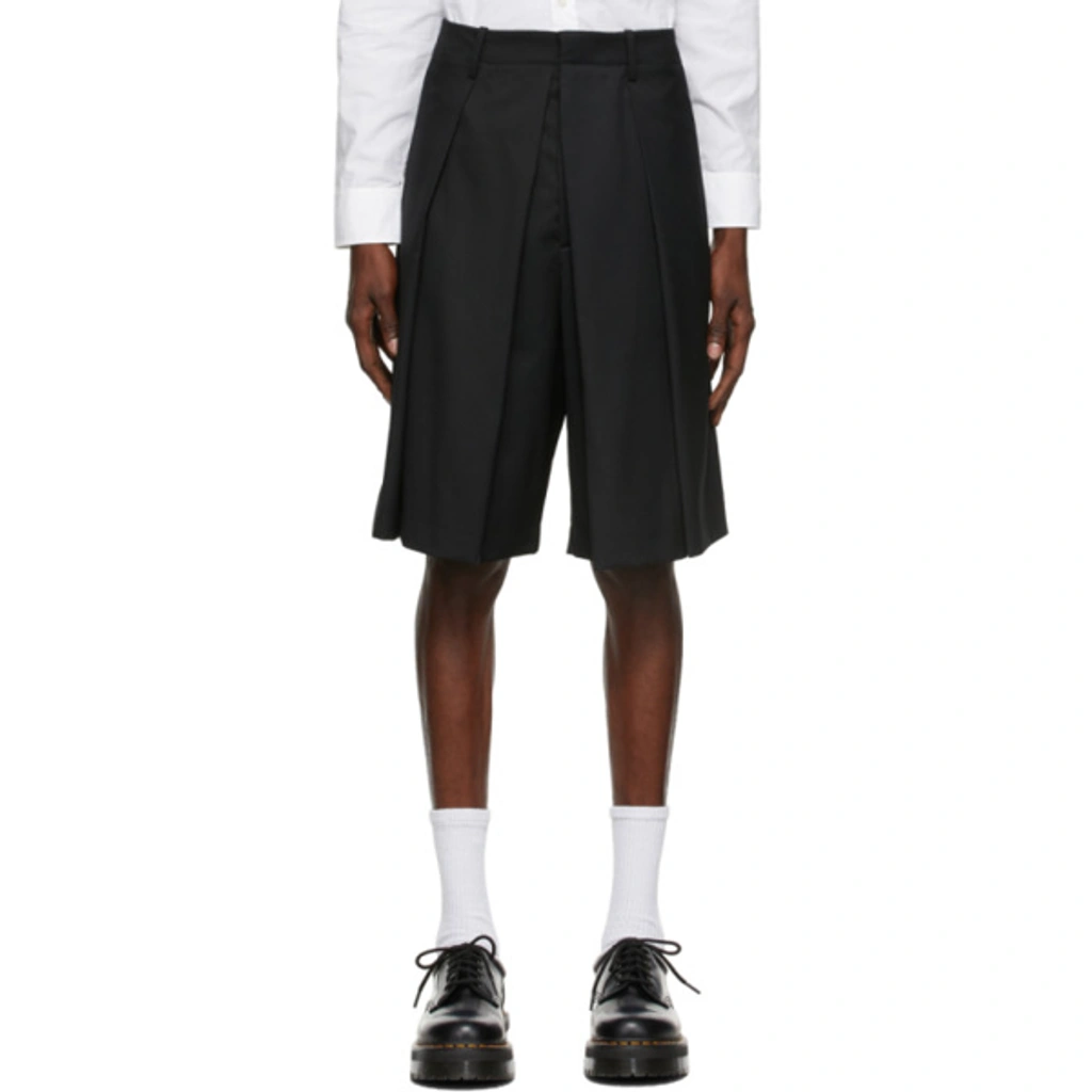 Charles Jeffrey Loverboy Black Hak Pleated Shorts | ModeSens