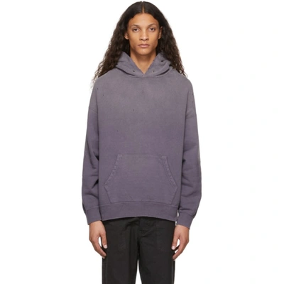 Visvim Purple P.o. Crash Jumbo Hoodie In Navy | ModeSens