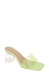 Bcbgeneration Luckee Block Heel Slide Sandal In Butterfly Green