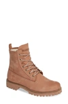 Blackstone Ol22 Lace-up Boot With Genuine Shearling Lining In Cafe Au Lait Leather